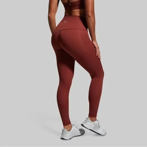 Born Primitive Your Go To Leggings Brick Red High Waisted Womens Large Workout - Picture 1 of 5